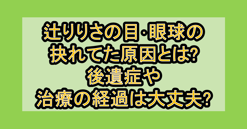 辻りりさの目・眼球の抉れてた原因とは?後遺症や治療の経過は大丈夫?